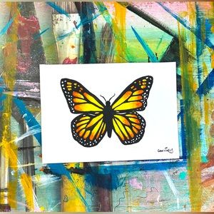 Original art: Lil' Butterfly art hoe maximist minimalist 🦋